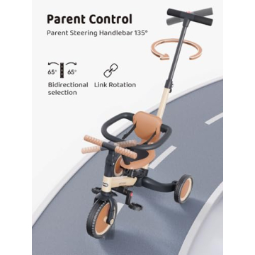 5 in 1 Toddler Tricycle for Kids Aged 1-3 Years