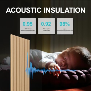 Yuzzy Dark Walnut Wood Acoustic Panels - 9ft Slats