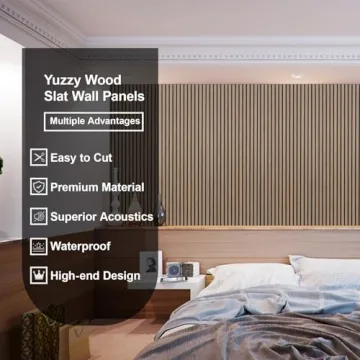 Yuzzy Dark Walnut Wood Acoustic Panels - 9ft Slats