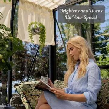 SCANDINORDICA Disco Ball Planter – Unique Hanging Decor