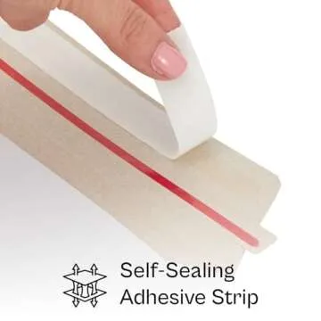 PSBM Rigid Mailers, 6x8 Inch, 100 Pack, Kraft White Cardboard Shipping Envelopes for Photo & Document, Self Seal