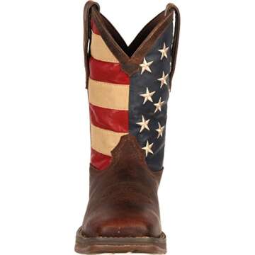 Durango mens Men's Rebel Flag Brown Db5554 western boots, Brown and Union Flag, 11.5 Wide US