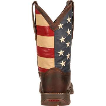 Durango mens Men's Rebel Flag Brown Db5554 western boots, Brown and Union Flag, 11.5 Wide US