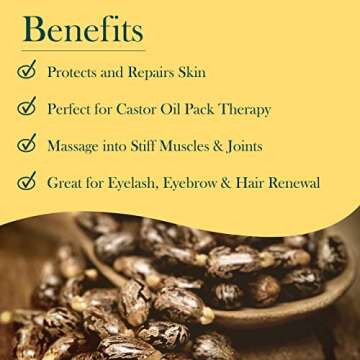 Palma Christos Organic Castor Oil Roll-On for Hair and Beauty