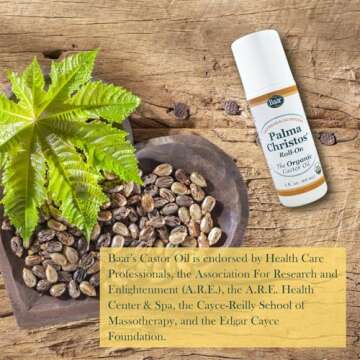 Palma Christos Organic Castor Oil Roll-On for Hair and Beauty