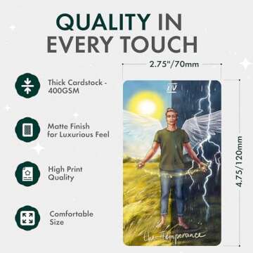 Wyspell Wild Reflections Tarot Deck with 200-Page Guidebook, Gold Edges, and Gift Packaging