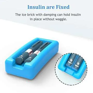 SHBC Insulin Pen Carrying Case Portable Medical Cooler Bag for Diabetes with Protective Ice Brick - Convenient to Changing Needles with Each Injection