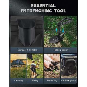 DARTMOOR Compact Mini Folding Shovel for Outdoor Use