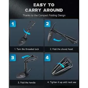 DARTMOOR Compact Mini Folding Shovel for Outdoor Use