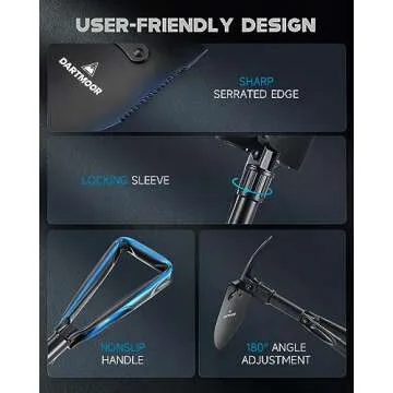 DARTMOOR Compact Mini Folding Shovel for Outdoor Use