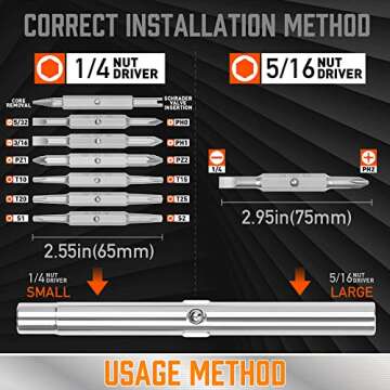 Amartisan 18-in-1 Multi-bit Screwdriver Set Tool All in One, Portable Multi-Purpose Screwdriver, Slo...