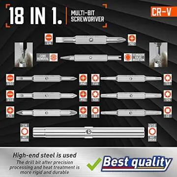 Amartisan 18-in-1 Multi-bit Screwdriver - Portable Tool