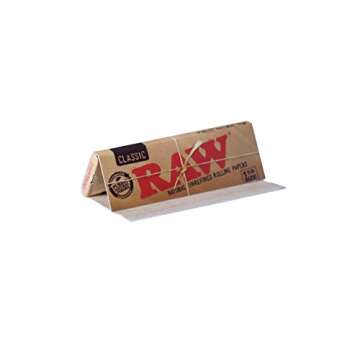 Raw Unrefined Classic 1.25 1 1/4 Size Cigarette Rolling Papers Full Box of 24 Pack