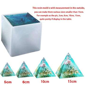 Large Pyramid Mold 5.9", Buytra Silicone Mold for Resin, Resin Casting Mold, Clear Epoxy Resin Molds for DIY Orgonite Pyramid, Jewelry Making, Crafting, Home Decoration or Gift