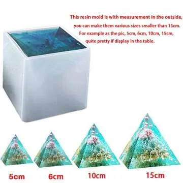Large Pyramid Mold 5.9", Buytra Silicone Mold for Resin, Resin Casting Mold, Clear Epoxy Resin Molds for DIY Orgonite Pyramid, Jewelry Making, Crafting, Home Decoration or Gift
