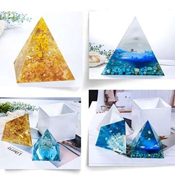 Large Pyramid Mold 5.9", Buytra Silicone Mold for Resin, Resin Casting Mold, Clear Epoxy Resin Molds for DIY Orgonite Pyramid, Jewelry Making, Crafting, Home Decoration or Gift