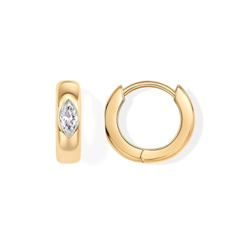 Stylish PAVOI 14K Gold Plated Huggie Earrings for Sensitive Ears