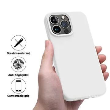 OTOFLY Designed for iPhone 14 Pro Case, Silicone Shockproof Slim Thin Phone Case for iPhone 14 Pro 6.1 inch (White)