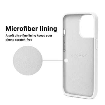 OTOFLY Designed for iPhone 14 Pro Case, Silicone Shockproof Slim Thin Phone Case for iPhone 14 Pro 6.1 inch (White)