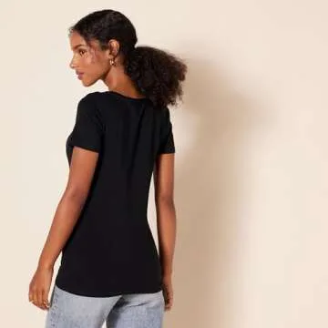Amazon Essentials Classic-Fit Women's T-Shirts, Black Pack
