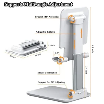 Meetuo 2 Pcs Phone Stand with Adjustable Angle & Height