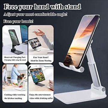 Meetuo 2 Pcs Phone Stand with Adjustable Angle & Height