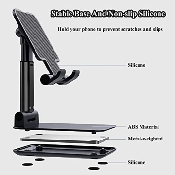 Meetuo 2 Pcs Phone Stand with Adjustable Angle & Height
