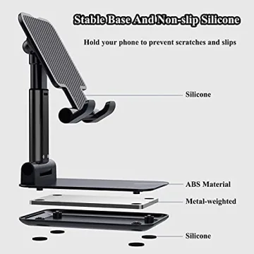 Meetuo 2 Pcs Phone Stand with Adjustable Angle & Height