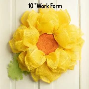 Craig Bachman Orange Flower Center & Artificial Sunflowers Set - Ideal for Sunflower Wreaths, Home, Kitchen, Spring, and Wedding Decor - 7" - 1.25" Thick