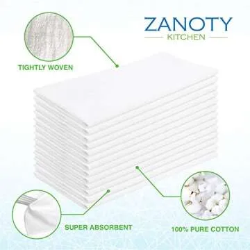 ZANOTY Highly Absorbent Cotton Kitchen Flour Sack Towels
