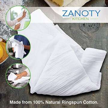 ZANOTY Highly Absorbent Cotton Kitchen Flour Sack Towels