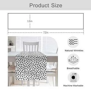 Stylish HOSNYE Table Runner for Holidays 13 x 72 Inch