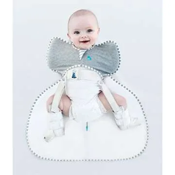 Love to Dream Swaddle UP Transition Bag, Hip Dysplasia, White, Medium, Specially Designed Swaddle Up with a Wider fit at The Bottom so That it can be Worn Over a Hip dysplasia Harness or Brace