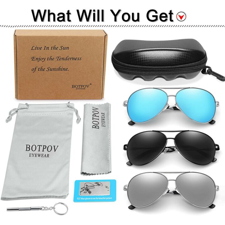 Aviator Sunglasses with UV400 Protection and Spring Hinges