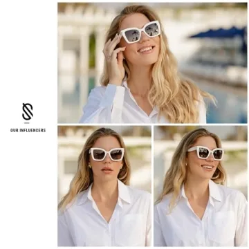SOJOS Retro Oversized Cat Eye Sunglasses for Women