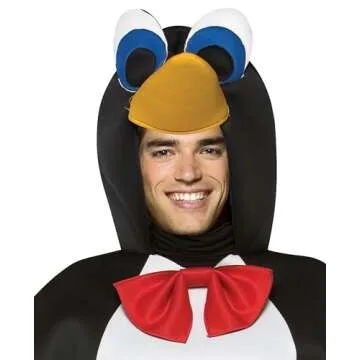 Rasta Imposta Lightweight Penguin Costume, Black/White, One Size