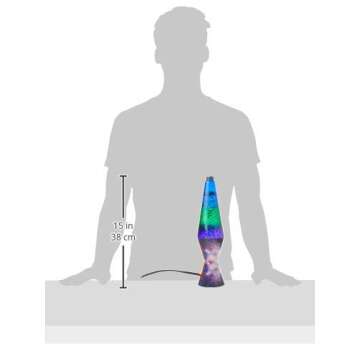 LAVA Lamp 2600, 14.5-Inch Silver Glitter Mood Lighting