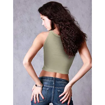 Stylish 4-Pack Crop Tank Tops for Women Activewear