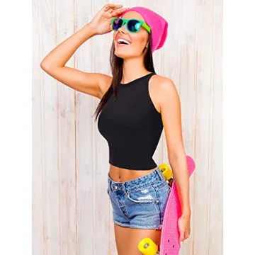 Stylish 4-Pack Crop Tank Tops for Women Activewear