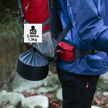 REDCAMP 19 PCS Camping Cookware Mess Kit Camping Gear Campfire Utensils Lightweight Stackable Pot Pan Bowls Soup Spoon with Storage Bag for Camping, Backpacking, Outdoor Cooking and Picnic, Orange