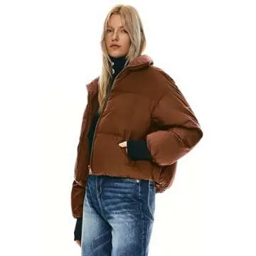 Orolay Women's Winter Cropped Puffer Jacket for Style