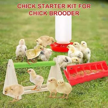 GIFANK Chick Feeder and Waterer Kit for Small Poultry