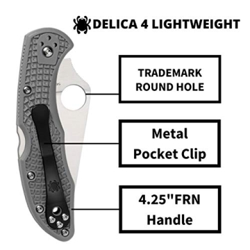 Spyderco Delica 4 Lightweight EDC Knife with Versatile Carry Options