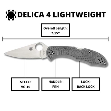 Spyderco Delica 4 Lightweight EDC Knife with Versatile Carry Options
