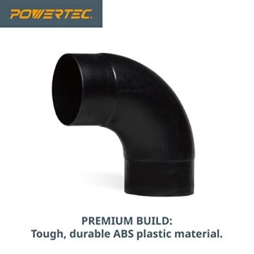 POWERTEC 4" Elbow Dust Collection Fitting for Woodworkers