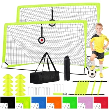 Enmons Portable Soccer Goals with Complete Training Kit