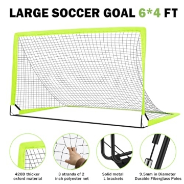 Enmons Portable Soccer Goals with Complete Training Kit