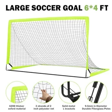 Enmons Portable Soccer Goals with Complete Training Kit