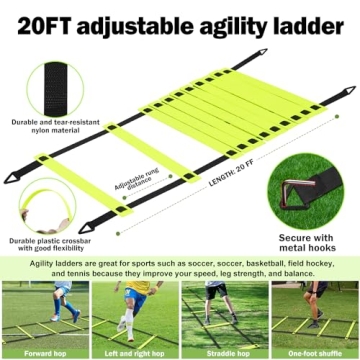 Enmons Portable Soccer Goals with Complete Training Kit