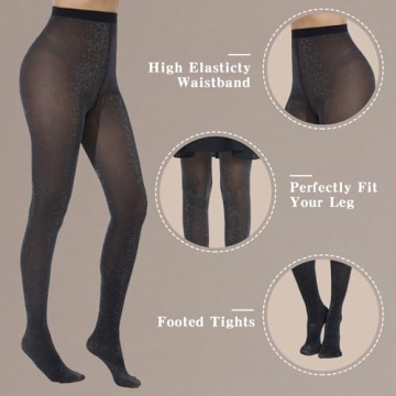Stylish MANZI Sparkly Tights for Women - Comfortable & Versatile